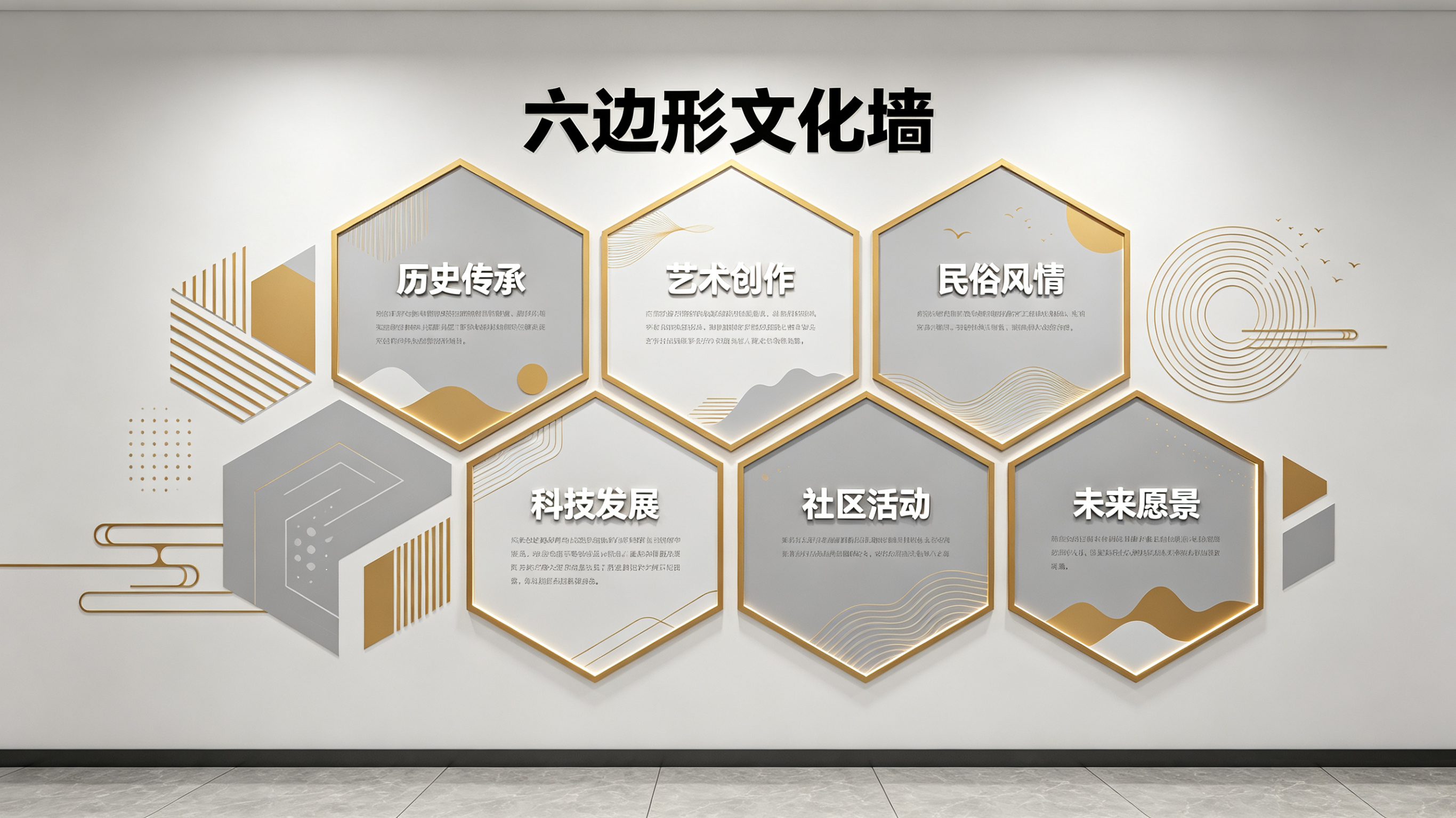 金华企业文化墙 | 六边形信息美学